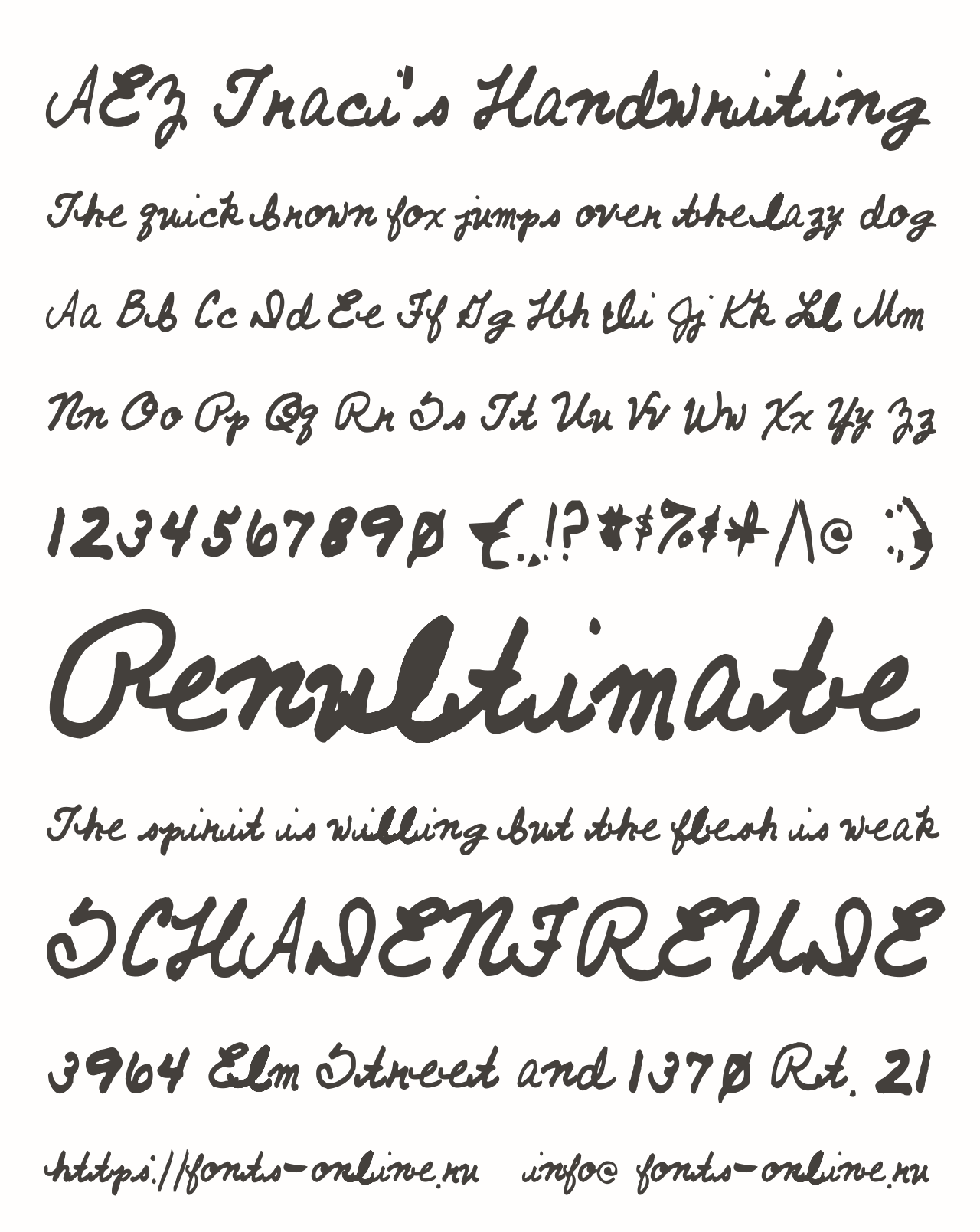 AEZ Traci\u0027s Handwriting Free Font Download